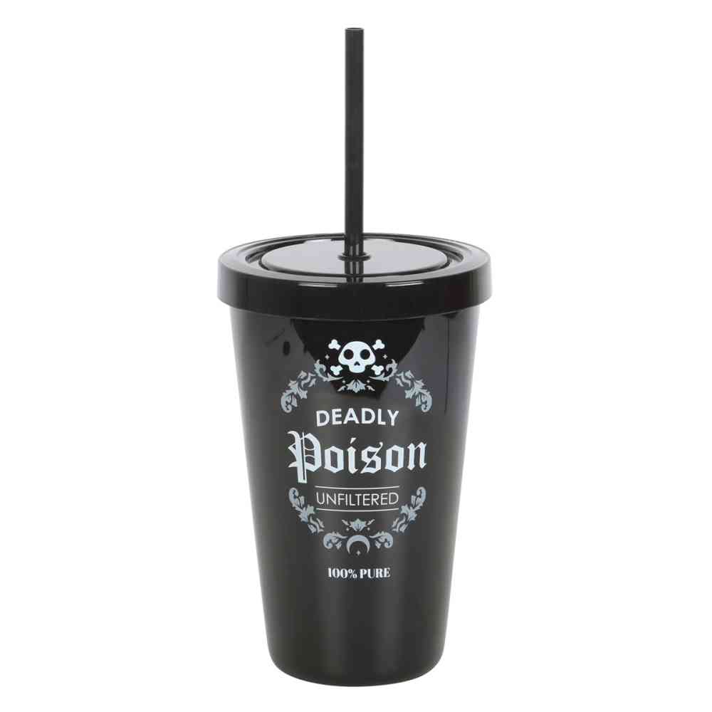 Something Different - Deadly Poison Plastic Tumbler with Straw Tasse de voyage - Noir
